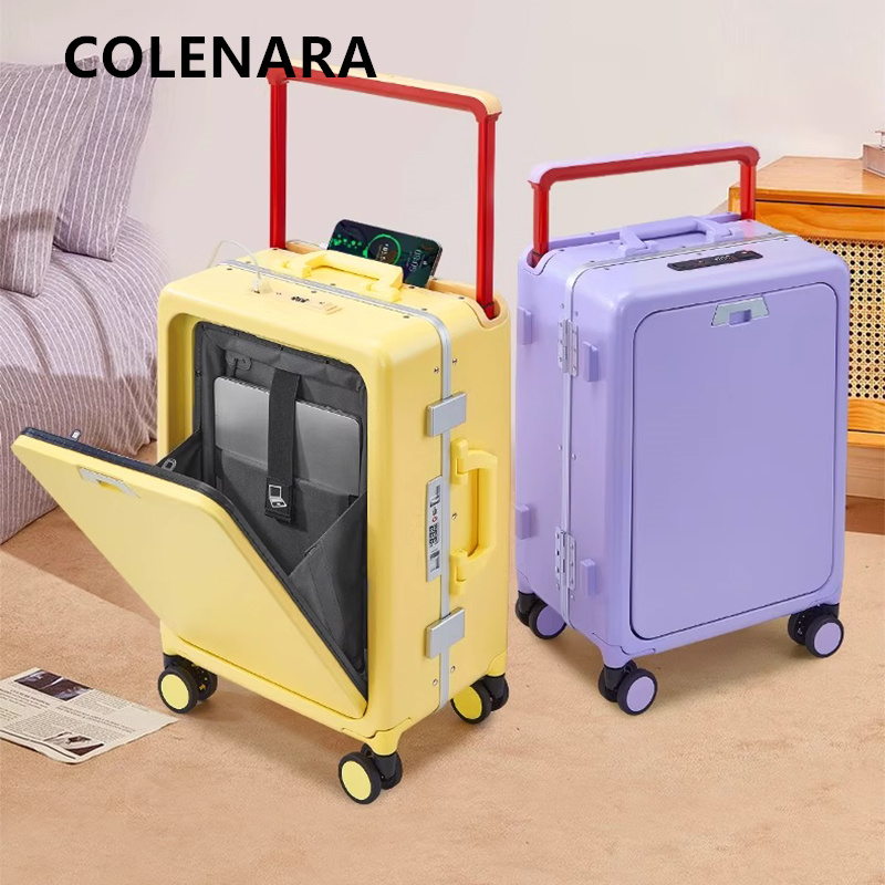 Front Opening Laptop Luggage 24 Inch - Valise à roulettes COLENARA avec ouverture